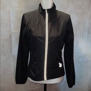 Lucy Brand Black & White Reflective Track Jacket